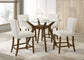 Paxton 5-piece Round Glass Top Counter Height Dining Set Beige