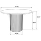 Hamlyn 5-piece Round Wood Dining Set Grey and Natural Oak