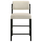 Kehoe Upholstered Counter Height Chair Cream and Black (Set of 2)
