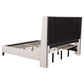 Leslie Upholstered Tufted Eastern King Wingback Platform Bed Beige