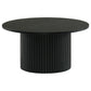 Hamlyn 2-piece Round Fluted Coffee and End Table Set Black