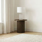 Hamlyn Round Fluted Occasional Side End Table Walnut