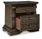 Maylee Queen Upholstered Bed, Dresser, Mirror, Chest and Nightstand
