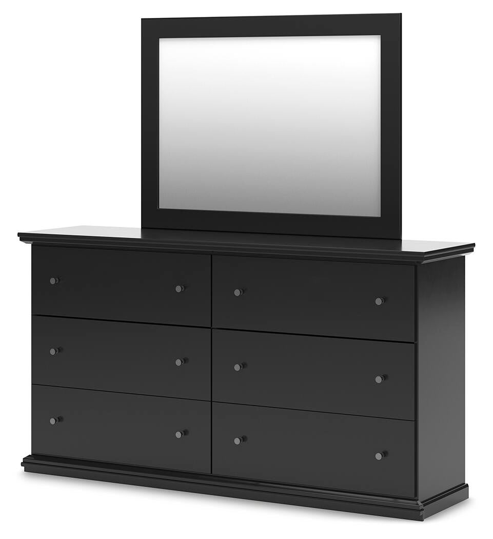 Maribel Queen Panel Bed, Dresser, Mirror, Chest and Nightstand