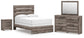 Graystorm Full Panel Bed, Dresser, Mirror and Nightstand