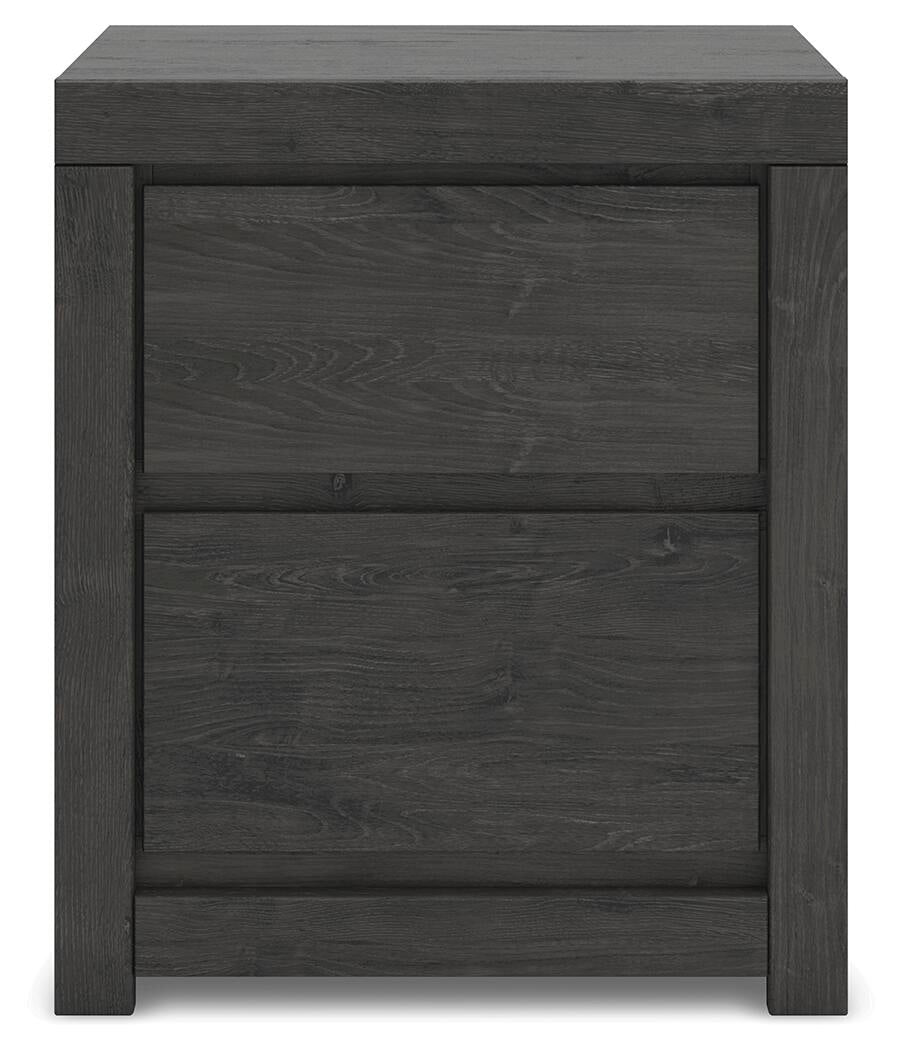 Fraluna King Panel Storage Bed, Dresser, Mirror and Nightstand