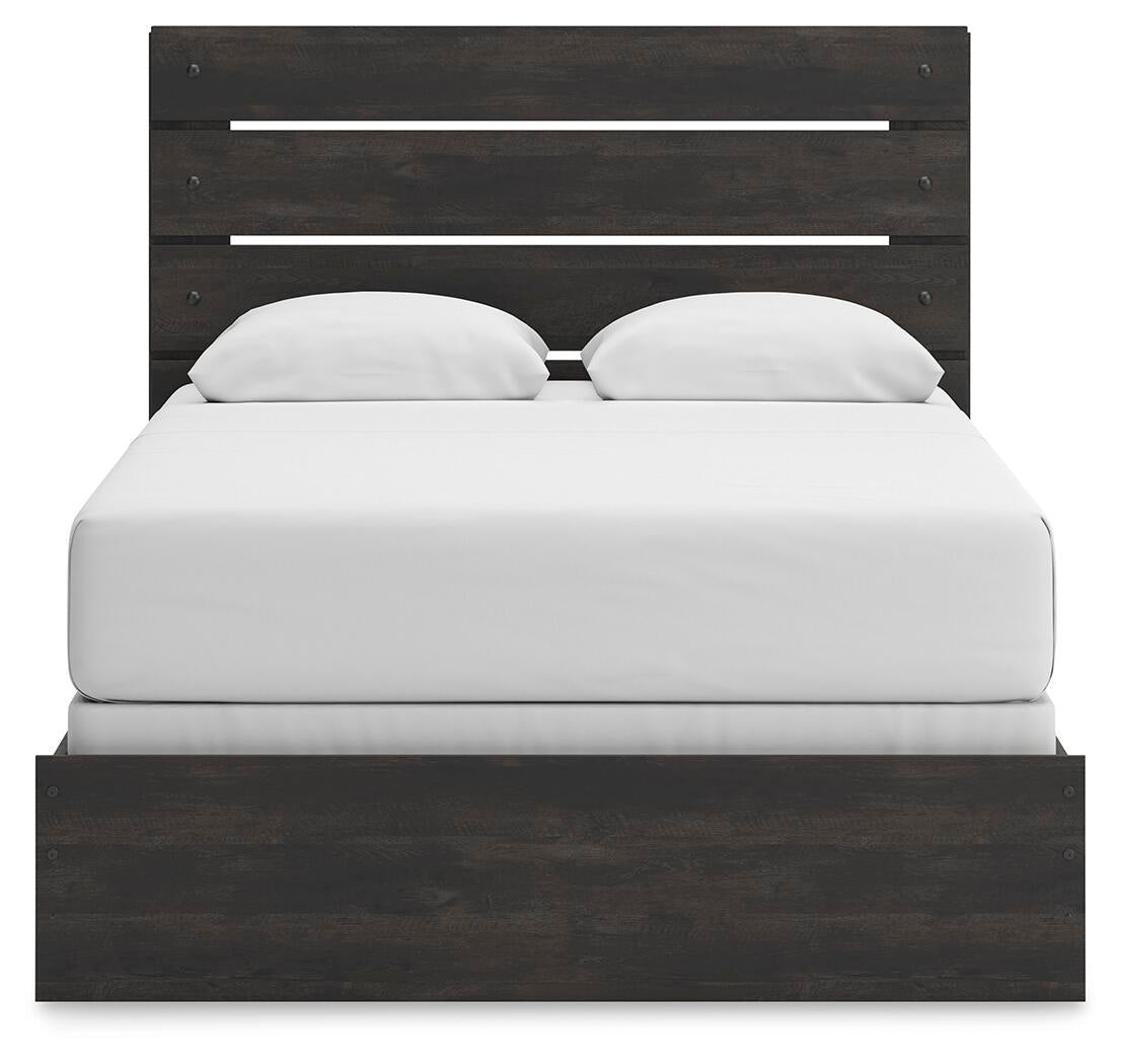 Hollivern Queen Panel Bed, Dresser and Mirror