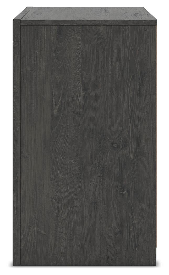 Fraluna King Panel Storage Bed, Dresser, Mirror, Chest and Nightstand
