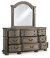 Ardenfield California King Upholstered Sleigh Bed, Dresser, Mirror, Chest and Nightstand