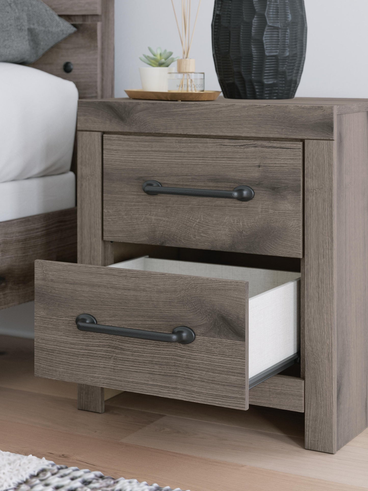 Urbanoore Full Panel Storage Bed, Dresser, Mirror and Nightstand