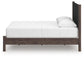 Pamytta Queen Upholstered Panel Platform Bed, Dresser and Mirror