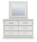 Zuraleus Queen Upholstered Panel Bed, Dresser, Mirror, Chest and Nightstand
