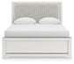 Zuraleus Queen Upholstered Panel Bed, Dresser, Mirror, Chest and Nightstand