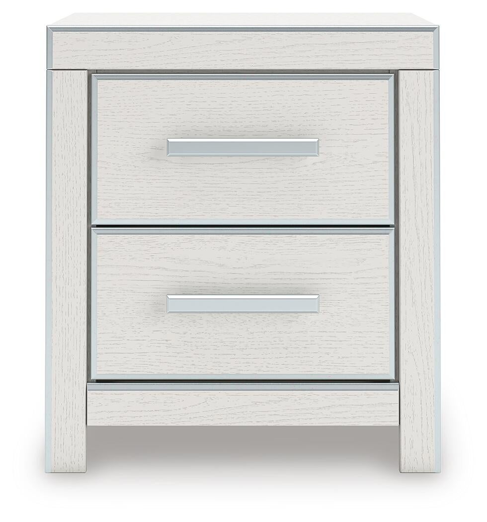 Zuraleus Queen Upholstered Panel Bed, Dresser, Mirror, Chest and Nightstand