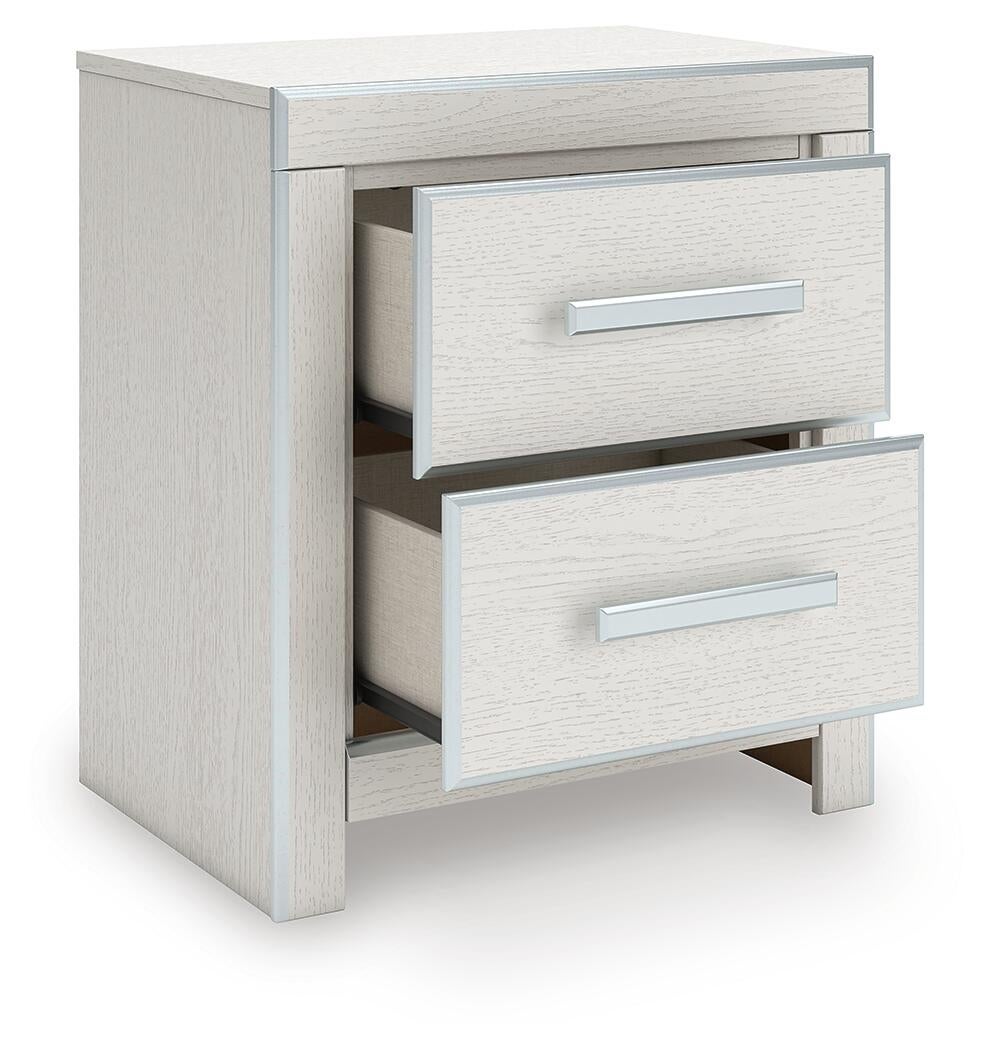 Zuraleus Queen Upholstered Panel Bed, Dresser, Mirror, Chest and Nightstand