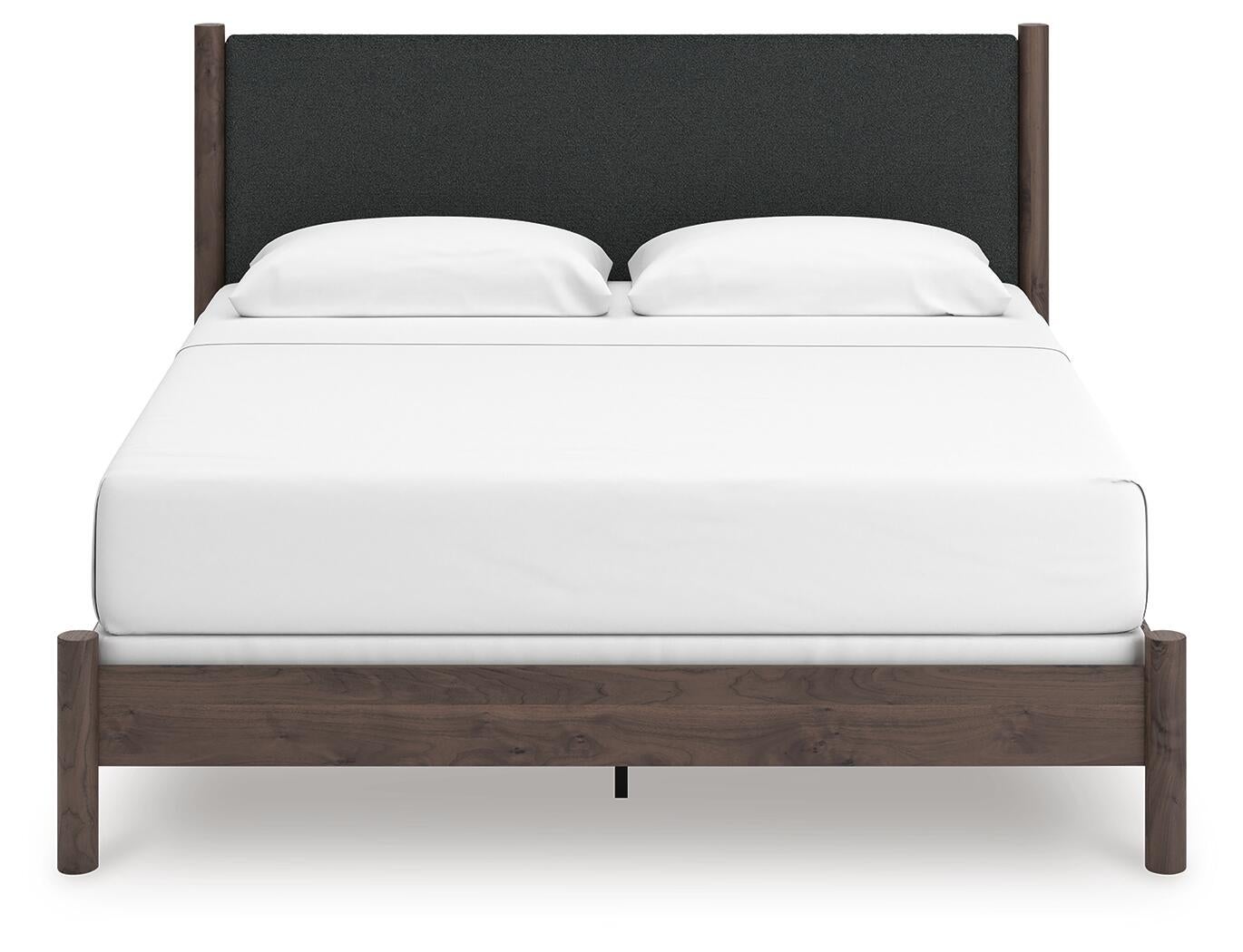 Pamytta King Upholstered Panel Bed, Dresser, Mirror, Chest and Nightstand