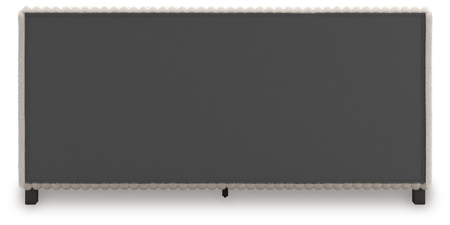 Zuraleus California King Upholstered Bed, Dresser, Mirror, Chest and Nightstand