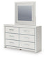 Zuraleus Queen Upholstered Bed, Dresser, Mirror and Nightstand