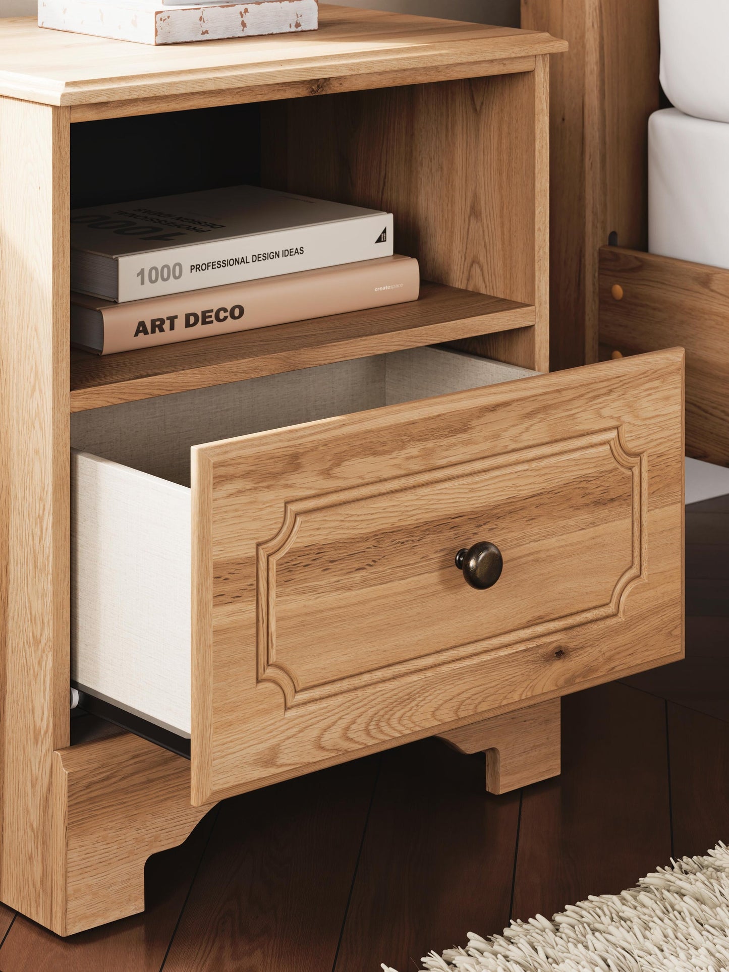 Aleaport Twin Panel Bed with Mirrored Dresser and Nightstand