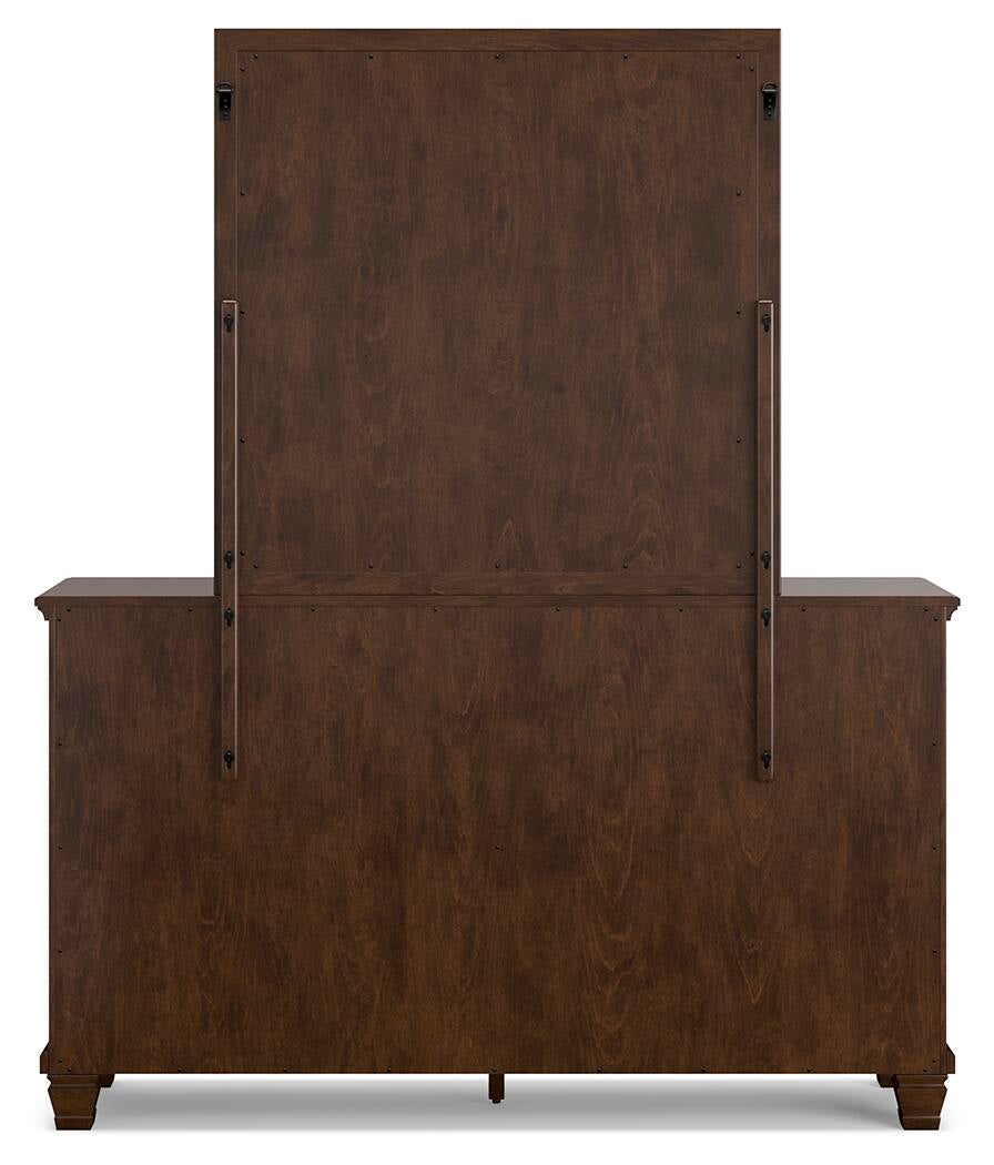Danabrin California King Panel Storage Bed, Dresser and Mirror