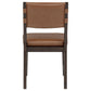 Tegan Faux Leather Upholstered Dining Side Chair Cognac (Set of 2)