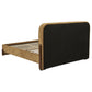 Baldacci Upholstered Queen Platform Bed Curry and Walnut