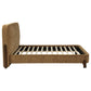 Baldacci Upholstered Queen Platform Bed Curry and Walnut