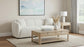 Aleisha Chenille Upholstered Sofa Ivory