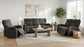 Hamilton Chenille Manual Reclining Loveseat Charcoal Grey