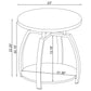 Dacre Round Engineered Wood Top Side End Table Greige