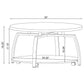 Dacre Round Engineered Wood Top Coffee Table Greige