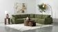 Elysia Chenille Upholstered Modular Armless Chair Green
