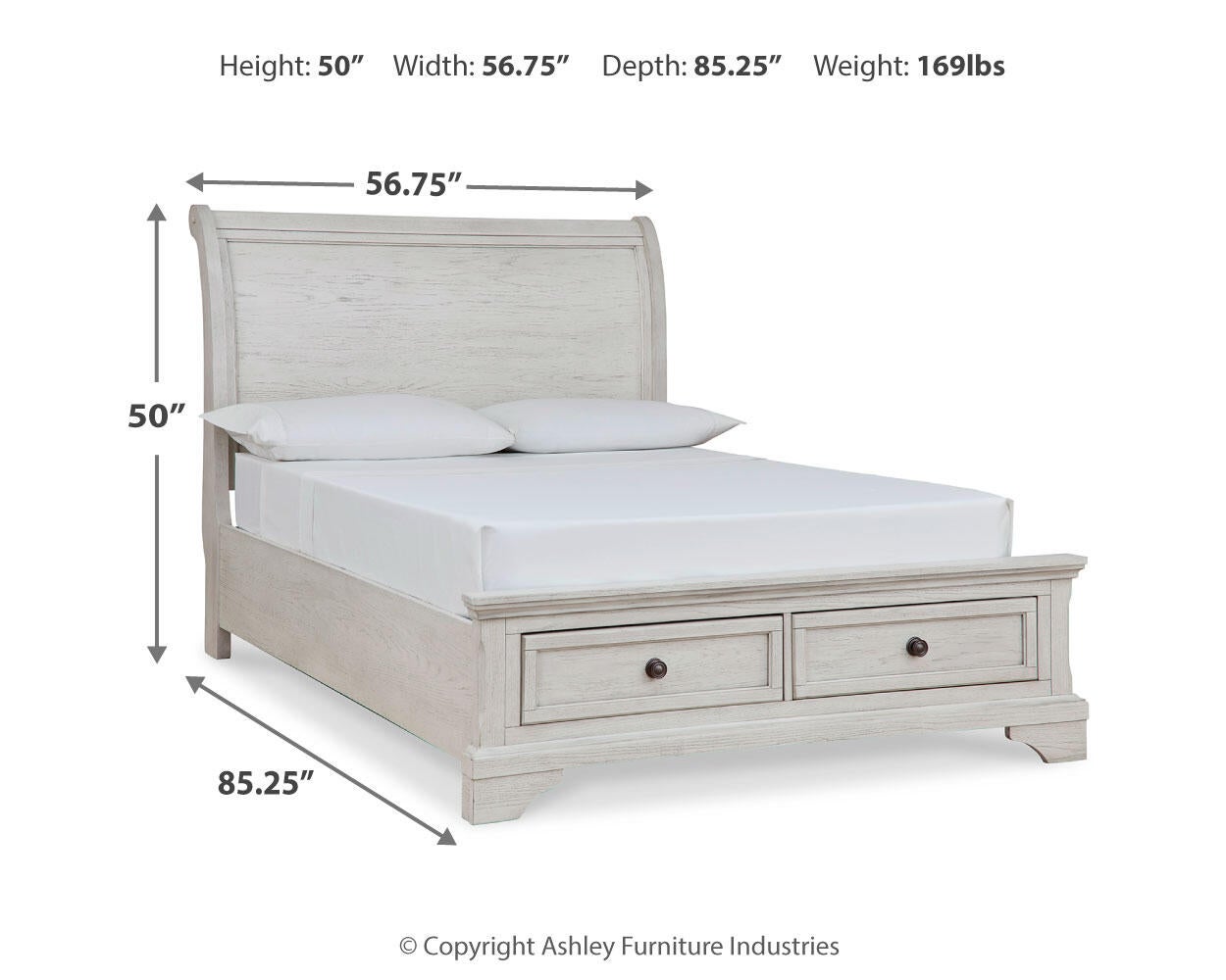 Robbinsdale Full Sleigh Storage Bed