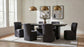 Aubrey Upholstered Barrel Dining Side Chair Charcoal (Set of 2)