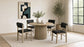 Kehoe Upholstered Dining Side Chair Black and Natural Oak (Set of 2)