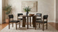 Kehoe Upholstered Dining Side Chair Black and Walnut (Set of 2)