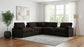 Collins Modular Armless Chair Chocolate Brown