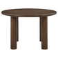 Faulkner 48-inch Round Wood Dining Table Brown Oak
