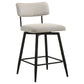 Levine Fabric Upholstered Swivel Counter Chair Cream (Set of 2)