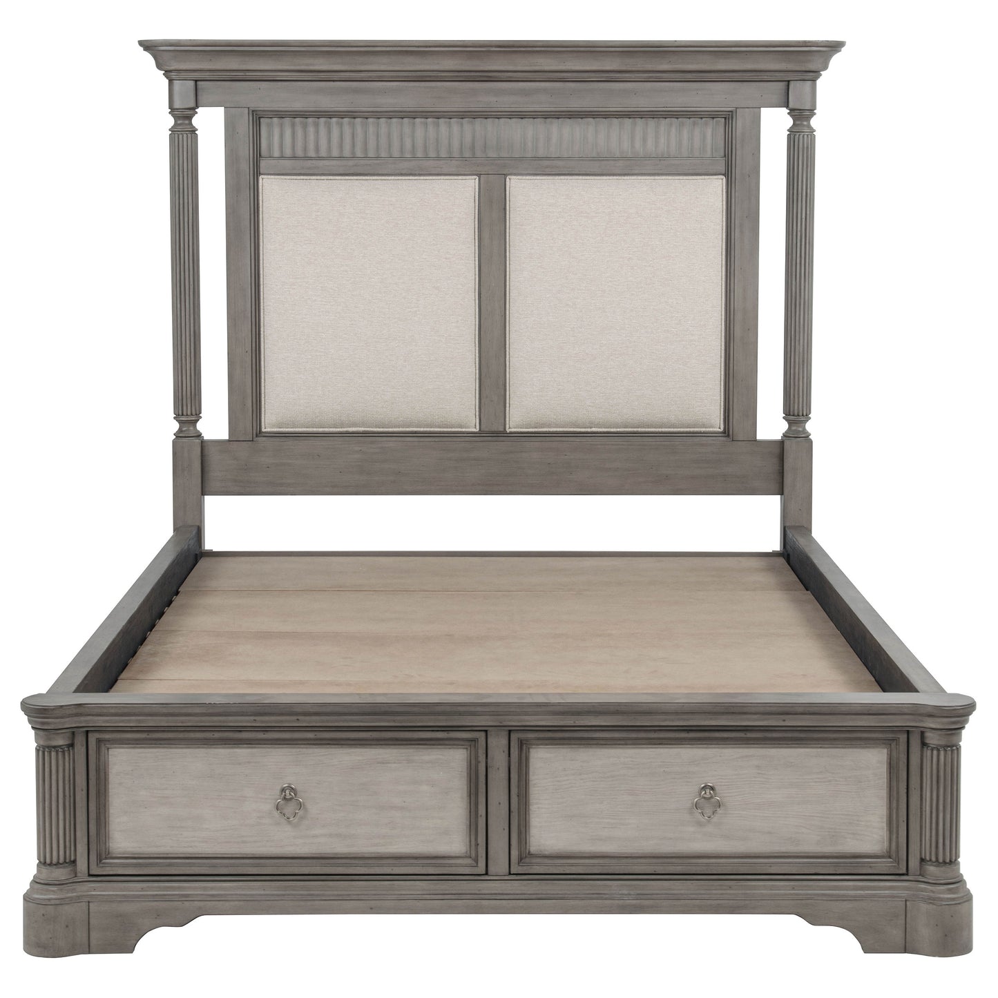 Cresswell 5-piece Eastern King Storage Bedroom Set Weathered Taupe