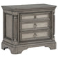 Cresswell 3-drawer Nightstand Bedside Table Weathered Taupe