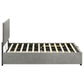 Reeves Upholstered Twin Lift-Top Storage Platform Bed Grey