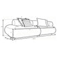 Byrne 105-inch Velvet Modular Bumper Sectional Sofa Rust