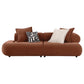Byrne 105-inch Velvet Modular Bumper Sectional Sofa Rust
