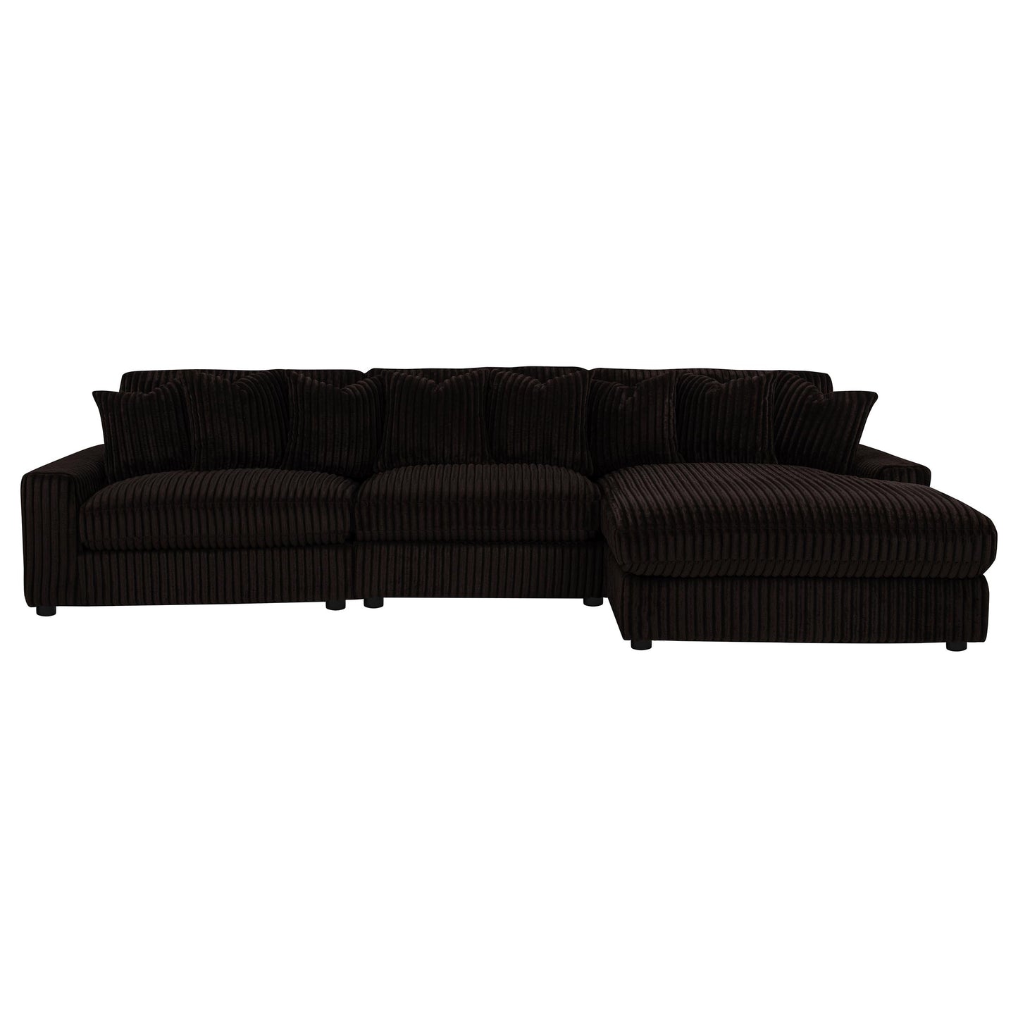 Blaine Upholstered Reversible Chaise Sectional Sofa Chocolate