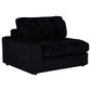 Blaine Upholstered Reversible Chaise Sectional Sofa Black