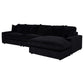 Blaine Upholstered Reversible Chaise Sectional Sofa Black