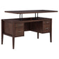 Graham 54-inch 4-drawer Double Pedestal Lift Top Computer Desk Chocolate